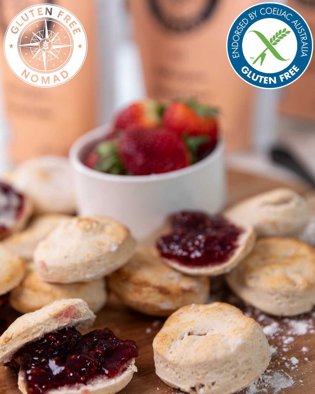 Gluten Free Scones made by gluten free flour