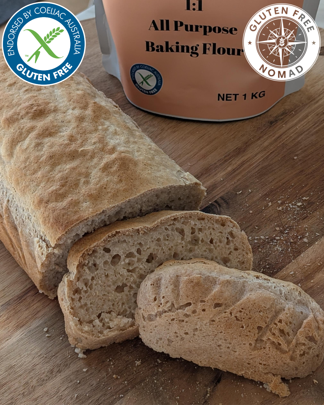 Homemade bread using gluten free bread flour